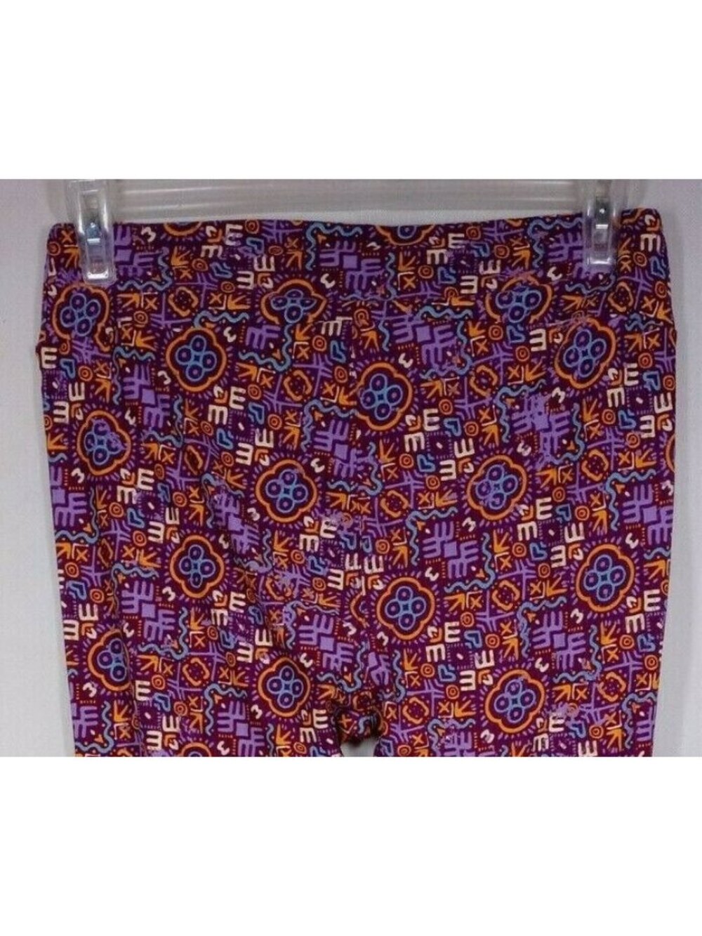 New LuLaRoe Tall & Curvy Leggings Purple With Wild African Designs
